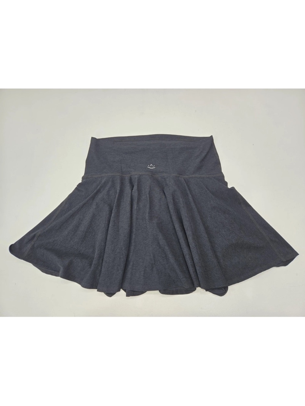 Beyond the Bump Yoga Spacedye Maternity Skirt w/ Shorts Heathered Gray Black XL